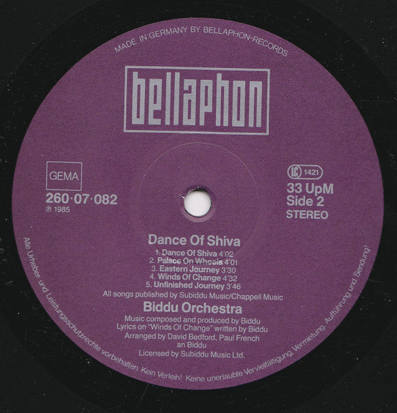 Biddu Orchestra - Dance Of Shiva (LP Tweedehands)
