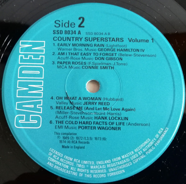Various - Country Superstars - Volume One (LP Tweedehands) - Discords.nl
