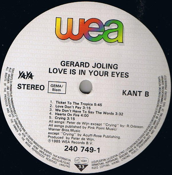 Gerard Joling - Love Is In Your Eyes (LP Tweedehands)