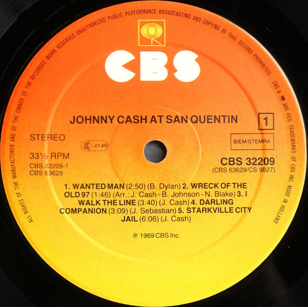 Johnny Cash - Johnny Cash At San Quentin (LP Tweedehands)