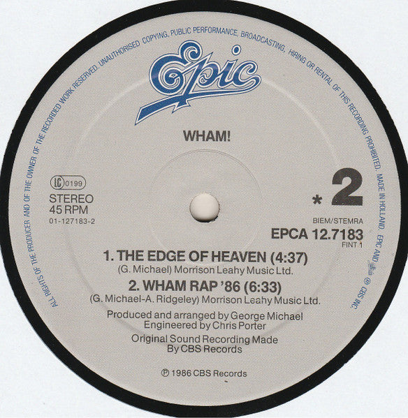 Wham! - The Edge Of Heaven (LP Tweedehands)