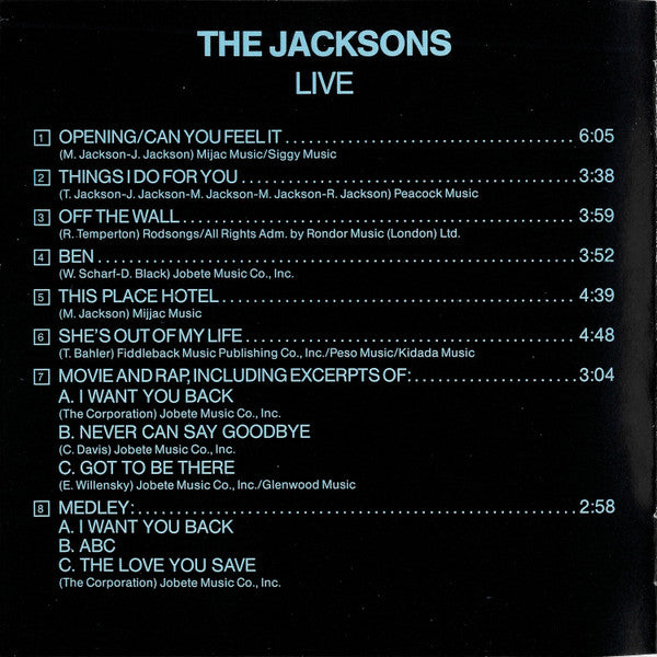 Jacksons, The - Live (CD Tweedehands) - Discords.nl