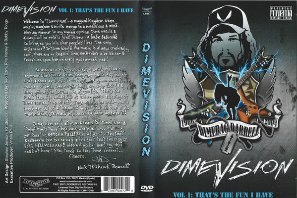 Dimebag Darrell - Dimevision Vol 1: That's The Fun I Have (DVD Tweedehands)