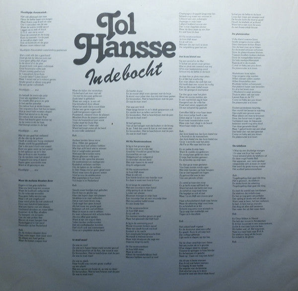 Tol Hansse - In De Bocht (LP Tweedehands)