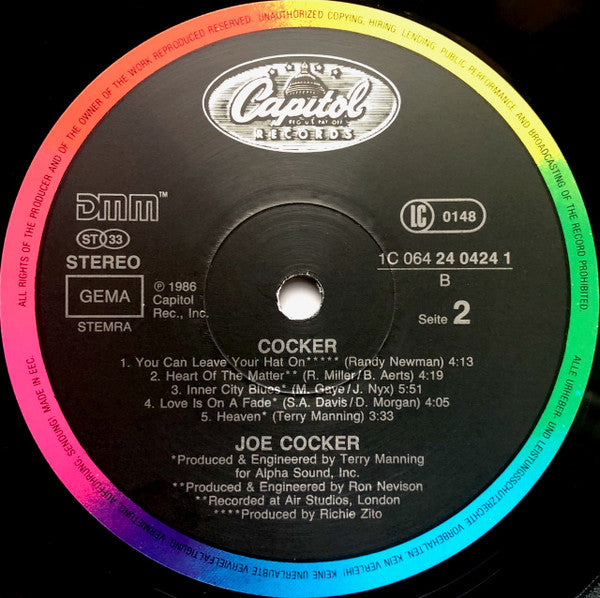 Joe Cocker - Cocker (LP Tweedehands)