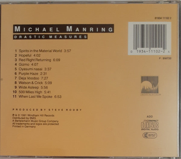 Michael Manring - Drastic Measures (CD Tweedehands)