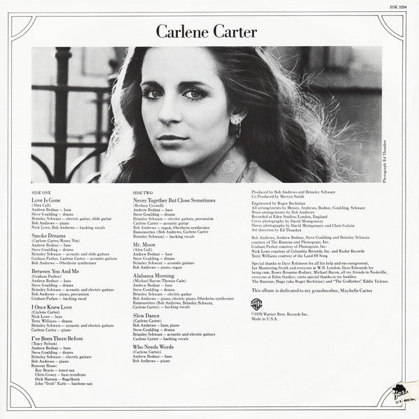 Carlene Carter - Carlene Carter (LP Tweedehands) - Discords.nl