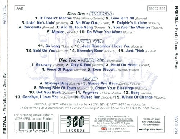 Firefall - Firefall/luna sea/elan (CD) - Discords.nl