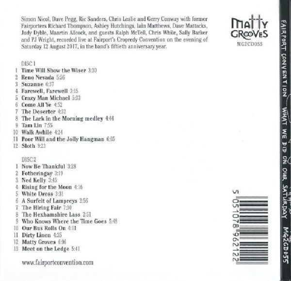 Fairport Convention - What we did on our saturday (CD) - Discords.nl