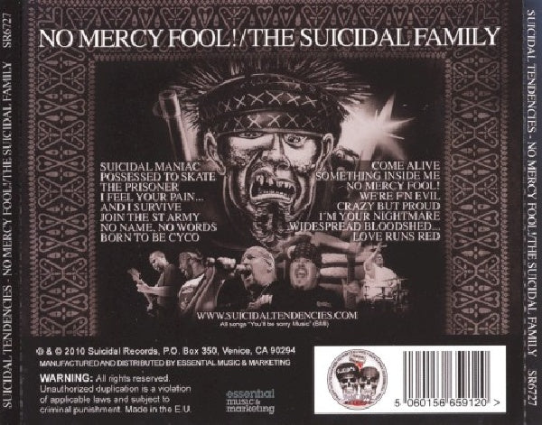 Suicidal Tendencies - No mercy fool!/the suicidal family (CD) - Discords.nl