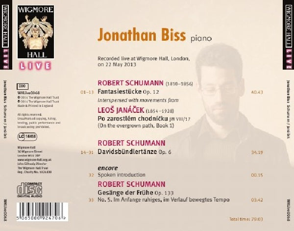 Jonathan Biss - Schumann/janacek (CD) - Discords.nl