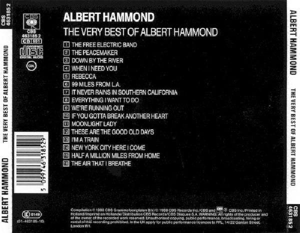 Albert Hammond - Very best of (CD)