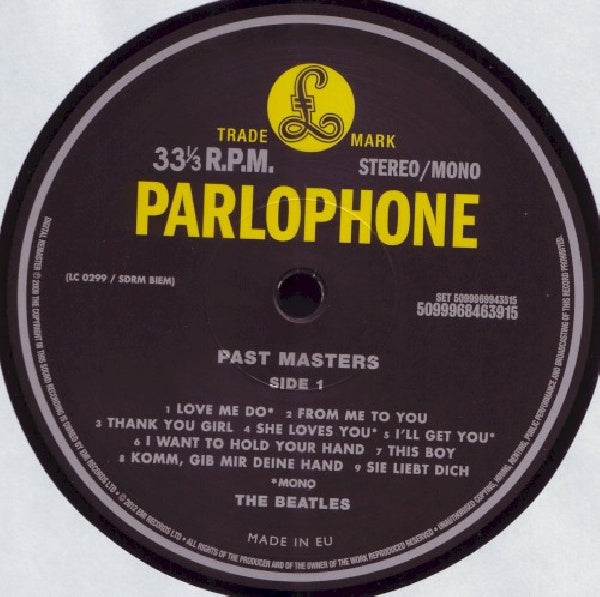 the Beatles - Past masters (LP) - Discords.nl