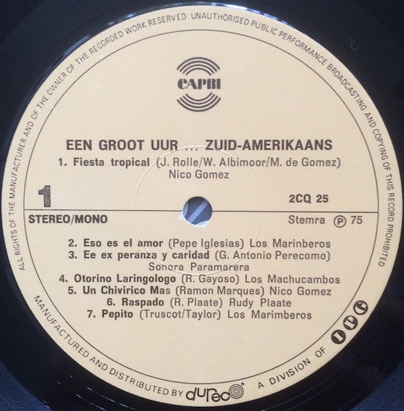 Various - Een Groot Uur Zuid-Amerikaans (LP Tweedehands)