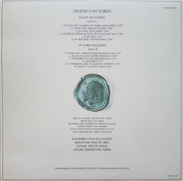 Dimitri Van Toren - Zullen We Dansen Of Hard Weglopen (LP Tweedehands)