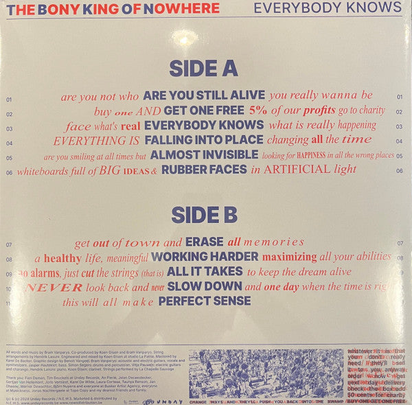 Bony King Of Nowhere, The - Everybody Knows (LP) - Discords.nl