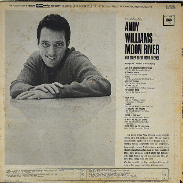 Andy Williams - Moon River And Other Great Movie Themes (LP Tweedehands)