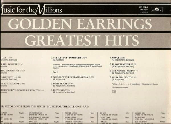 Golden Earring - Golden Earrings' Greatest Hits (LP Tweedehands)