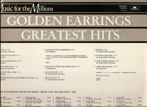 Golden Earring - Golden Earrings' Greatest Hits (LP Tweedehands) - Discords.nl