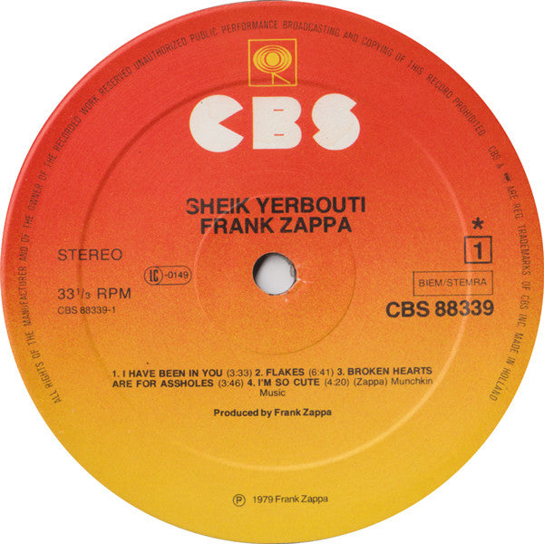 Frank Zappa - Sheik Yerbouti (LP Tweedehands)