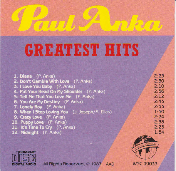 Paul Anka - Greatest Hits (CD)