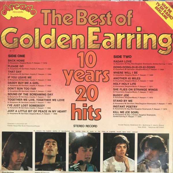 Golden Earring - The Best Of Golden Earring 10 Years 20 Hits (LP Tweedehands)