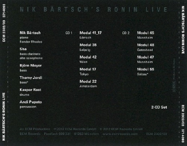 Nik Bartsch - Ronin (CD) - Discords.nl