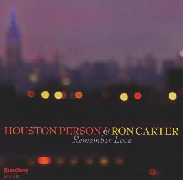 Houston Person & Ron Cart - Remember love (CD)