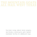 Mountain Goats - All hail west texas (CD) - Discords.nl