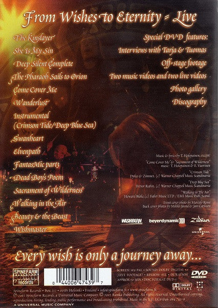 Nightwish - From Wishes To Eternity - Live (DVD Tweedehands)