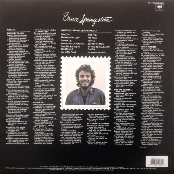 Bruce Springsteen - Bruce Springsteen - Greetings From Asbury Park, N.J.  (LP) - Discords.nl