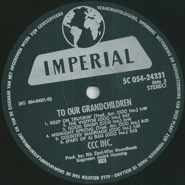 C.C.C. Inc. - To Our Grandchildren (LP Tweedehands)