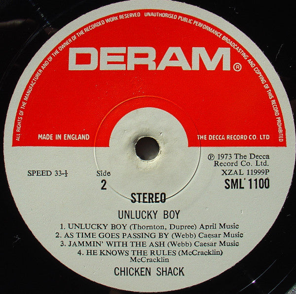 Chicken Shack Featuring Stan Webb (2) - Unlucky Boy (LP Tweedehands)