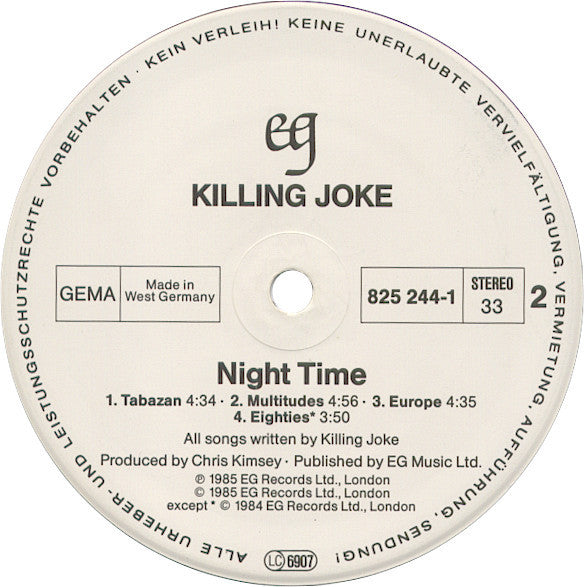 Killing Joke - Night Time (LP Tweedehands)