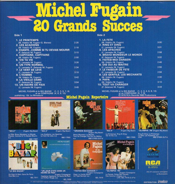 Michel Fugain - 20 Grands Succes (LP Tweedehands) - Discords.nl