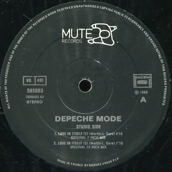 Depeche Mode - Love In Itself∙ 2 ∙ 3 And Live Tracks (LP Tweedehands)