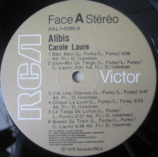 Carole Laure - Alibis (LP Tweedehands)