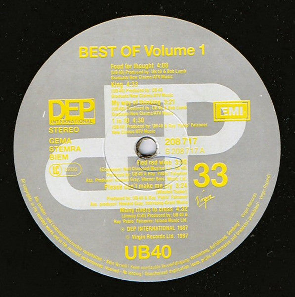 UB40 - The Best Of UB40 - Volume 1 (LP Tweedehands)