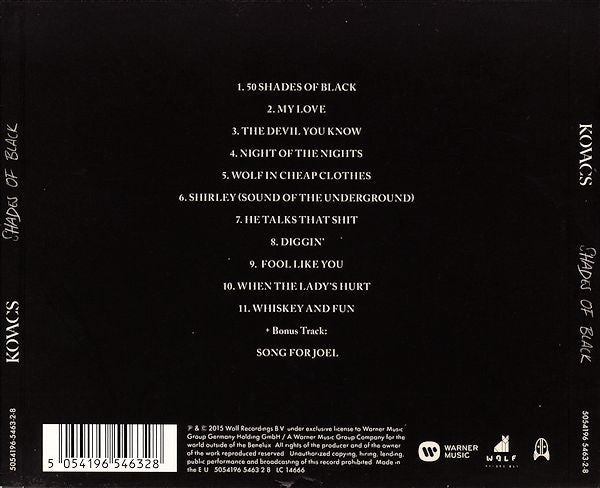Kovacs (6) - Shades Of Black (CD Tweedehands)