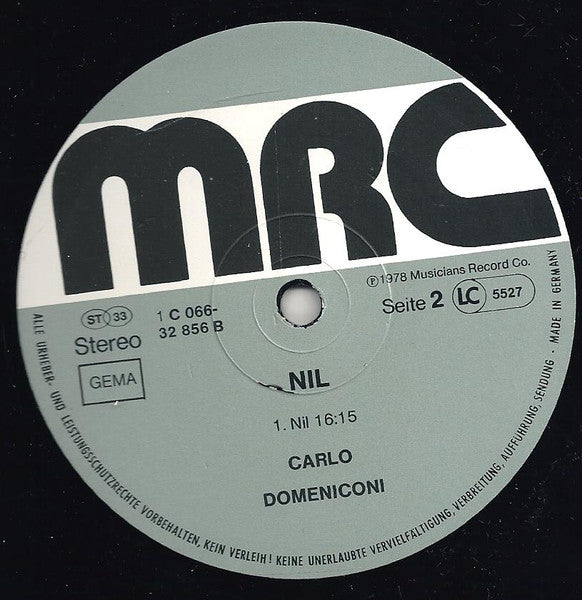 Carlo Domeniconi - Nil (LP Tweedehands)