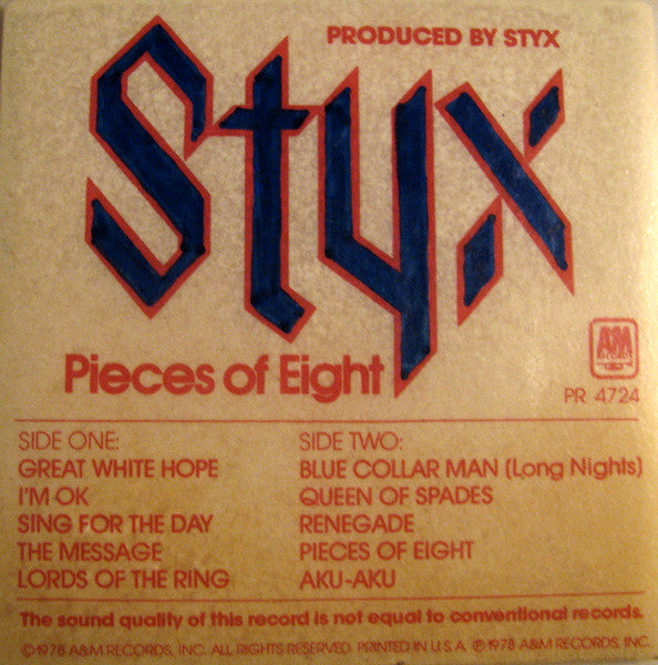 Styx - Pieces Of Eight (LP Tweedehands) - Discords.nl