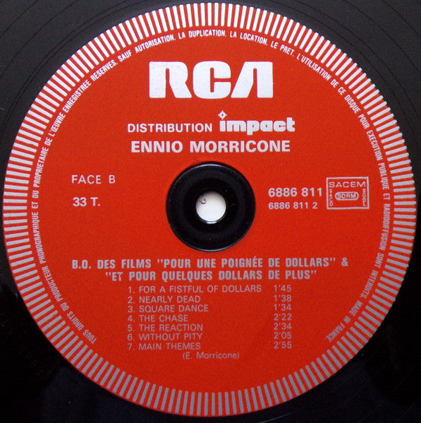 Ennio Morricone - (Bande Originale Des Films) Pour Une Poignee De Dollars Et Pour Quelques Dollars De Plus (LP Tweedehands)