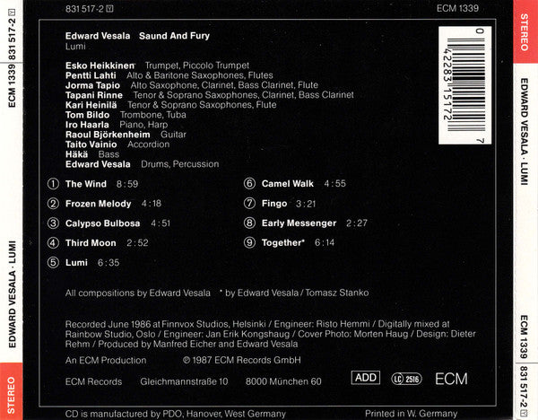 Edward Vesala - Lumi (CD Tweedehands) - Discords.nl
