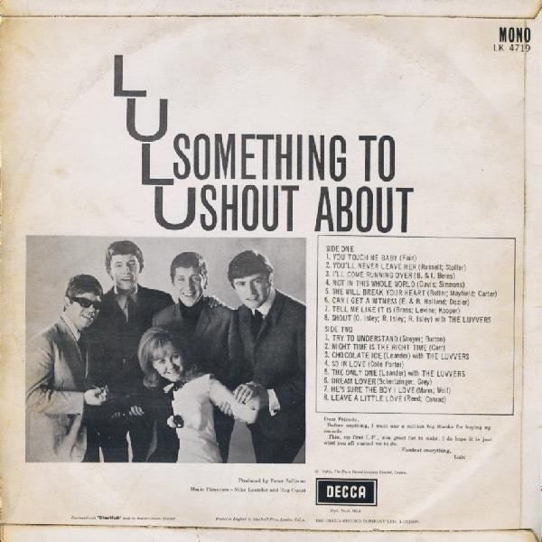 Lulu - Something To Shout About (LP Tweedehands)