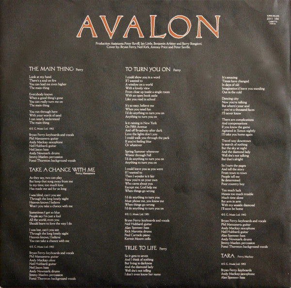 Roxy Music - Avalon (LP Tweedehands)