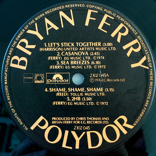 Bryan Ferry - Let's Stick Together (LP Tweedehands)