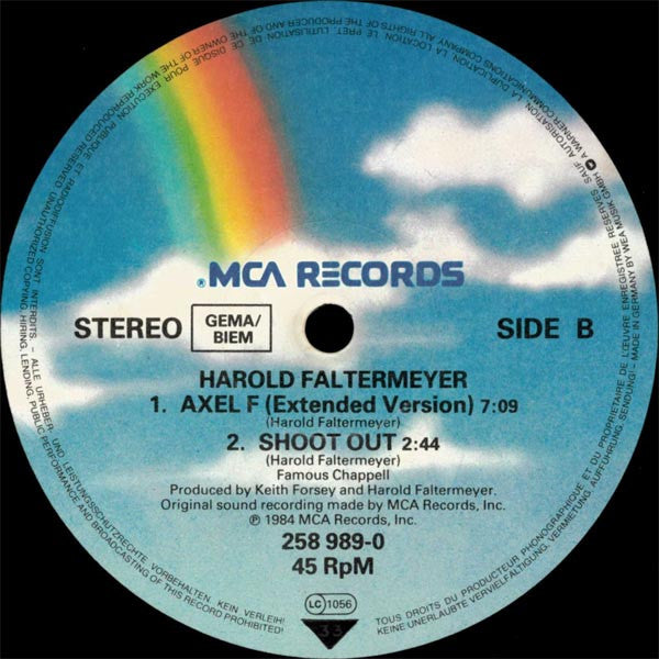 Harold Faltermeyer - Axel F (The M & M Mix) (12" Tweedehands) - Discords.nl