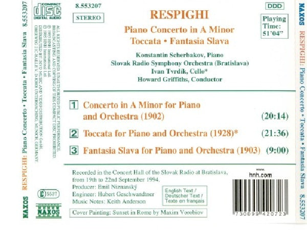 Scherbakov/tvrdik/griffith/+ - Respighi: piano concerto etc. (CD) - Discords.nl