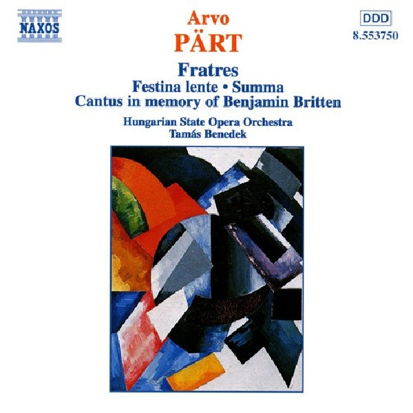 Benedek/orch. D. Ung. Staatsop - Part- arvo: fratres (CD) - Discords.nl