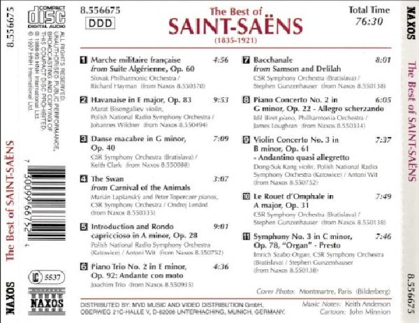 Various - The best of saint-saens (CD) - Discords.nl